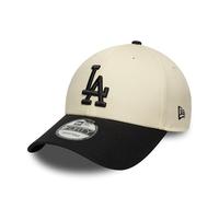New Era Adult's 9Forty Colour Block MLB Los Angeles Dodgers Baseball Cap Hat Light Beige
