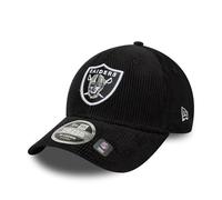 New Era Adult's 9Forty Cord NFL Las Vegas Raiders M Crown Baseball Cap Hat Black
