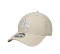 New Era Adult's 9Forty Linen MLB New York Yankees Baseball Cap Hat Light Beige