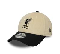 NEW ERA LIVERPOOL FC FOOTBALL SOFT CORD BASEBALL CAP.9FORTY BLACK BEIGE HAT W26