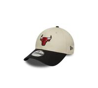 New Era Adult's 9Forty Colour Block NBA Chicago Bulls Baseball Cap Hat Light Beige