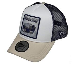 New Era Adult's 9Forty New York State Bison Trucker Baseball Cap Hat White
