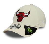 NEW ERA CHICAGO BULLS BASEBALL CAP.9FORTY RECYCLED CREAM ADJUSTABLE NBA HAT W25
