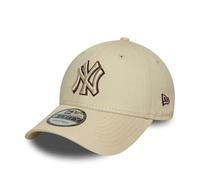 New Era Adult's 9Forty Outline MLB New York Yankees Baseball Cap Hat Light Beige