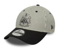 NEW ERA NEWCASTLE UNITED BASEBALL CAP.9FORTY PINSTRIPE CREAM STRAPBACK HAT W25