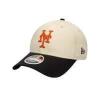 New Era Adult's 9Forty Side Script MLB New York Mets Baseball Cap Hat Light Beige
