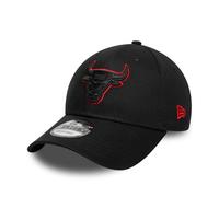 New Era Adult's 9Forty Team Outline NBA Chicago Bulls Baseball Cap Hat Black