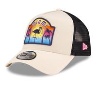 New Era Adult's 9Forty Trucker Branded Baseball Cap Hat Light Beige