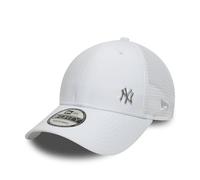 NEW ERA NEW YORK YANKEES BASEBALL CAP.9FORTY FLAWLESS WHITE MESH TRUCKER HAT S25