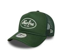 New Era Adults 9Forty Trucker Oval Foam Patch Baseball Cap Hat Dark Green