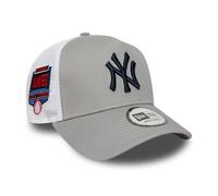 New Era Adult's 9Forty A Frame Trucker Side Patch MLB New York Yankees Baseball Cap Hat Grey