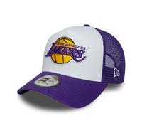 New Era Adult's 9Forty Trucker Side Patch NBA Los Angeles Lakers Trucker Baseball Cap Hat Purple