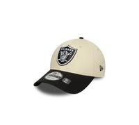 New Era Adult's 9Forty Wordmark NFL Las Vegas Raiders Baseball Cap Hat Light Beige