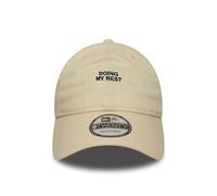 New Era Adult's 9Twenty Slogan Baseball Cap Hat Light Beige