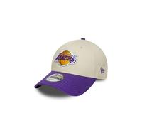 New Era Adult's Colour Block NBA Los Angeles Lakers Baseball Cap Hat Light Beige