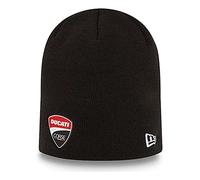 New Era Adult's Knit Rubber Logo Ducati Motor Bike Logo Beanie Knit Hat Black