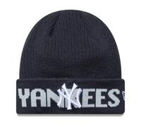 New Era Mlb Wordmark New York Yankees Beanie Blue
