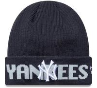 New Era Mlb Wordmark New York Yankees Beanie Blue