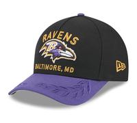 New Era Adult's NFL Draft 9FORTY NFL Baltimore Ravens Baseball Cap Hat Black