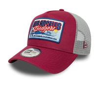 NEW ERA LA DODGERS TRUCKER CAP. PATCH DARK RED ADJUSTABLE SNAPBACK MESH HAT S25