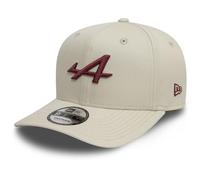 New Era Alpine F1 9FIFTY Baseball Cap, Chrome White with Maroon Logo, Adjustable Snapback