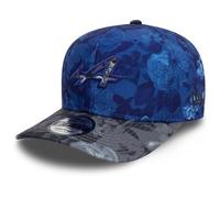 New Era Alpine F1 Team 9FIFTY Baseball Cap, Tonal Floral Pattern, Light Navy and Dark Grey