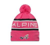 New Era Alpine F1 Team, Official 2025 Collection, Cuff Knit Bobble Beanie Hat, Pop Pink
