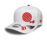 New Era Alpine F1 Team, Official 2025 Collection, Pierre Gasly Drivers Japan Suzuka Special Edition Baseball Cap, White, Red, Adjustable
