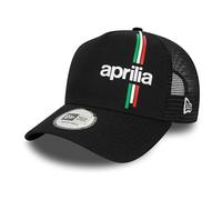 New Era Aprilia Flawless Print 9FORTY E-Frame Baseball Trucker Cap - Adult Unisex Black - Adjustable - Official Merchandise