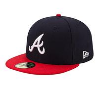New Era Atlanta Braves Cap 59Fifty Basecap Baseball Fitted Kappe MLB Navy - 7-56cm (M)