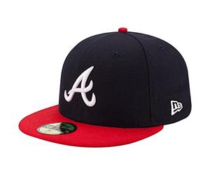 New Era Atlanta Braves Cap 59Fifty Basecap Baseball Fitted Kappe MLB Navy - 7-56cm (M)