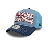 New Era Attitude is Everything A-Frame Trucker Cap Blue