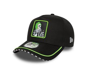 NEW ERA BEETLEJUICE PIPING BASEBALL CAP.9 FORTY E FRAME BLACK ADJUSTABLE HAT W24