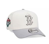New Era Boston Red Sox 90th Anniversary Chrome Metallic Two Tone Edition 9Forty A Frame Snapback Cap, White, One Size