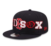 New Era Boston Red Sox 9FIFTY MLB Team Typography Baseball Cap - Navy