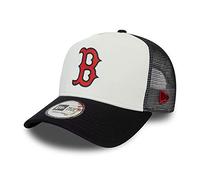 New Era Boston Red Sox A Frame Adjustable Trucker Cap Team Colour Block White/Blue - One-Size