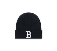 New Era Boston Red Sox MLB League Essential Black White Cuff Knit Beanie - One-Size