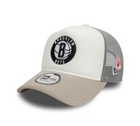 New Era Brooklyn Nets Cap NBA Basketball Trucker Cap mesh Team Logo Snapback White Beige