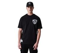 New Era Brooklyn Nets NBA Black White Oversized BP Neon T- Shirt
