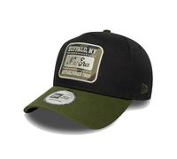 New Era A-Frame Trucker Cap - Brand Patch - Black Wood Camo - One Size