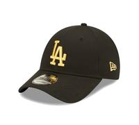 New Era Cap Men's MLB LA Dodgers Team Basic Black & Metallic Gold 9FORTY Hat
