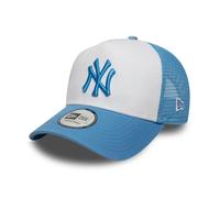 New Era Adult's 9Forty Trucker League Essential MLB New York Yankees Trucker Baseball Cap Hat Pastel Blue