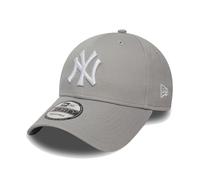 New Era Cap Men's MLB NY Yankees Team Basic Grey & White 9FORTY Adjustable Hat