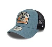New Era A-Frame Mesh Trucker Cap - DENIM PATCH sky blue