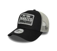 New Era NY Yankees MLB Patch 9FORTY A-Frame Trucker Adjustable Cap - Black - Size O...