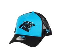 New Era Carolina Panthers NFL Two Tone Blue Black 9Forty A-Frame Adjustable Trucker Cap
