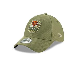 New Era Chicago Bears 39thirty Stretch Cap On Field 2019 Salute To Service Olive - S-M