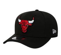 New Era Chicago Bulls 9FIFTY Stretch Snapback Curved Visor Cap Hat - Black
