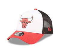 NEW ERA Chicago Bulls Team Colour Block White A-Frame Trucker Cap [black/white/r