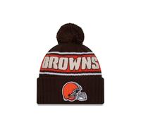New Era Cleveland Browns NFL 2024 Sideline Sport Knit Brown Bobble Hat